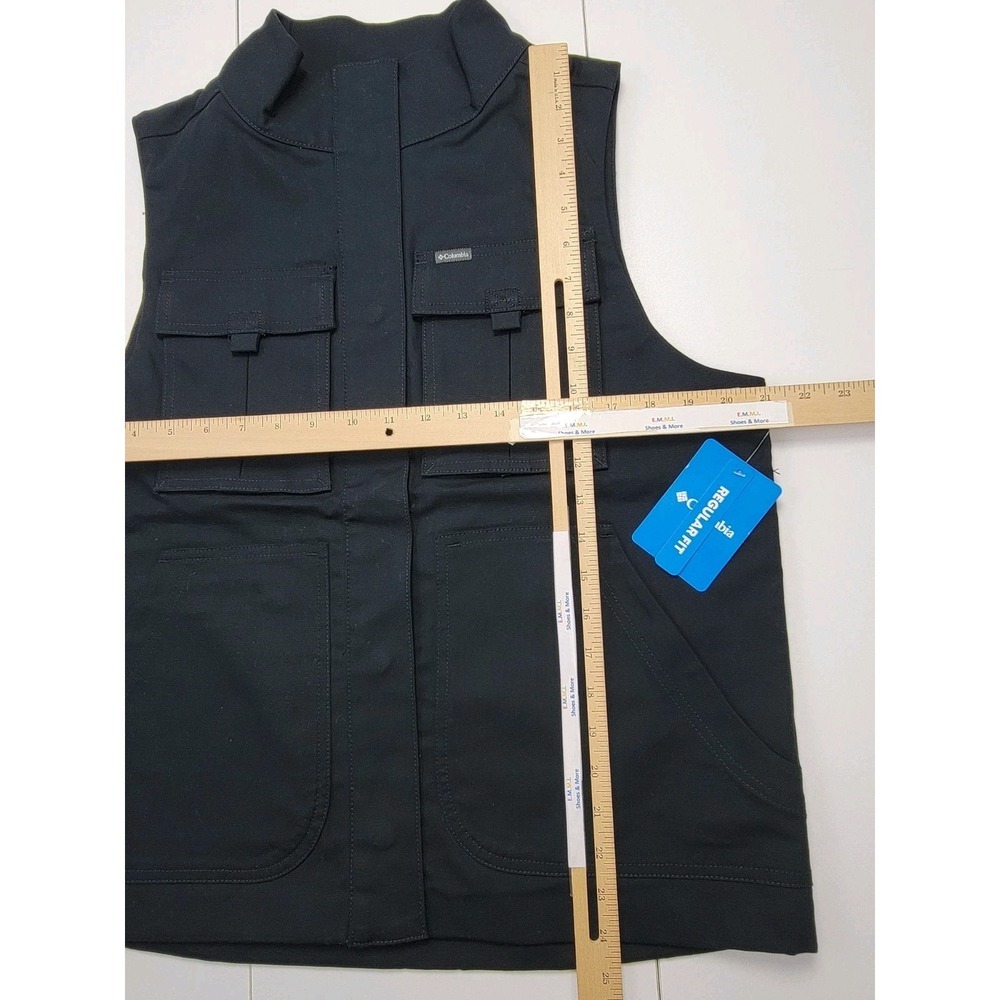 Columbia Brea Falls Vest Womens Size M Cotton Black Lined Plaid Button Front New - Picture 7 of 9